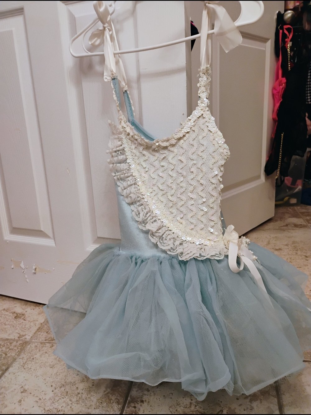 Light Blue Sequin Tulle Ballet Costume